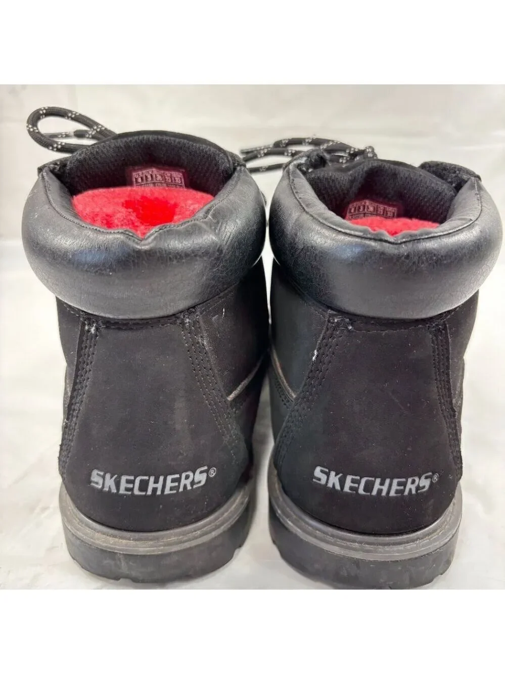 Sketchers Boys Mecca Bunkhouse Black Synthetic Ankle Work Boots